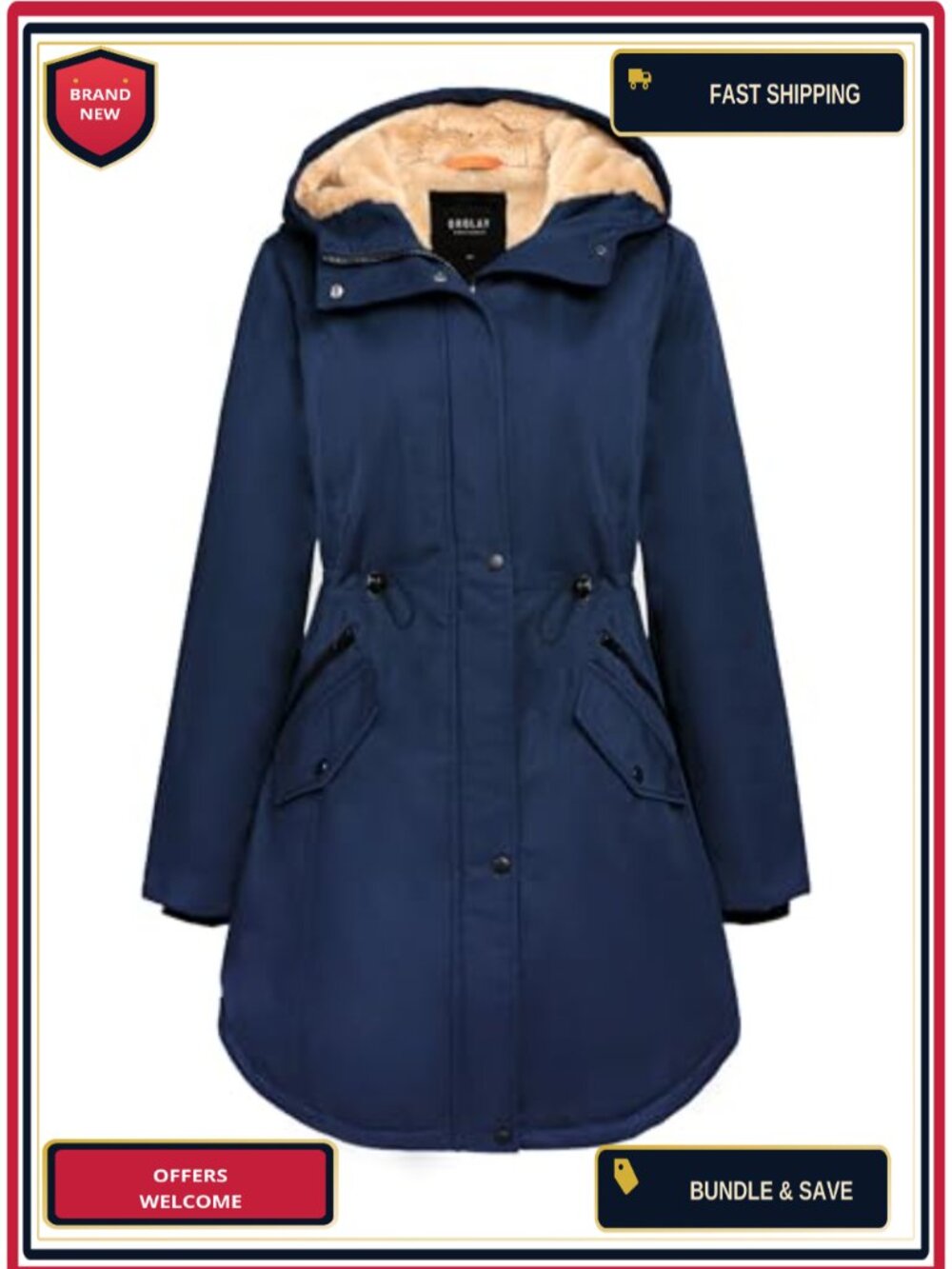 Women's Thicken Fleece Lined Parka Winter Coat Hooded Jacket